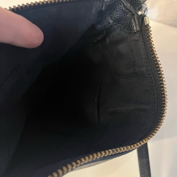 Coach Black Textured Leather Crossbody Bag With Gold Accents - Picture 5 of 6